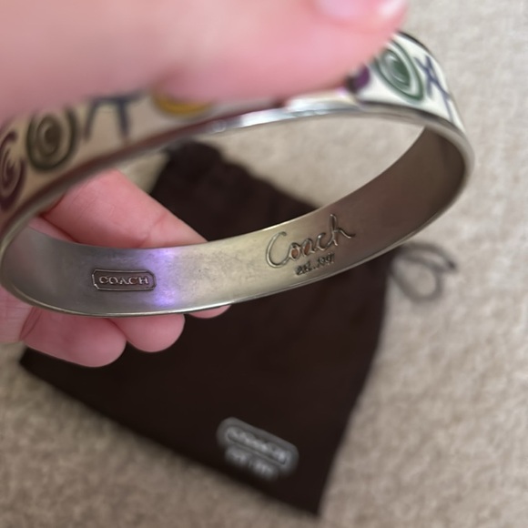 Coach Multicolor Logo Bangle Bracelet - Picture 3 of 7